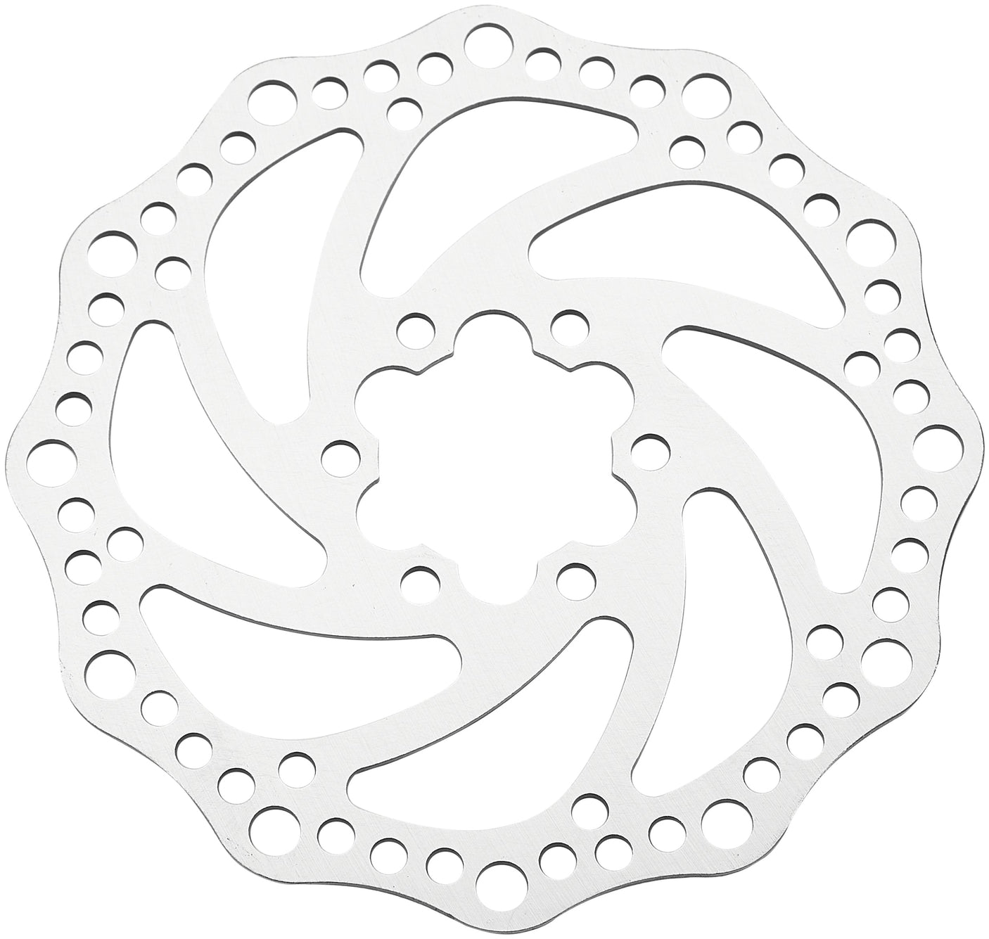 Reverse remschijf 6-gaats staal zilver