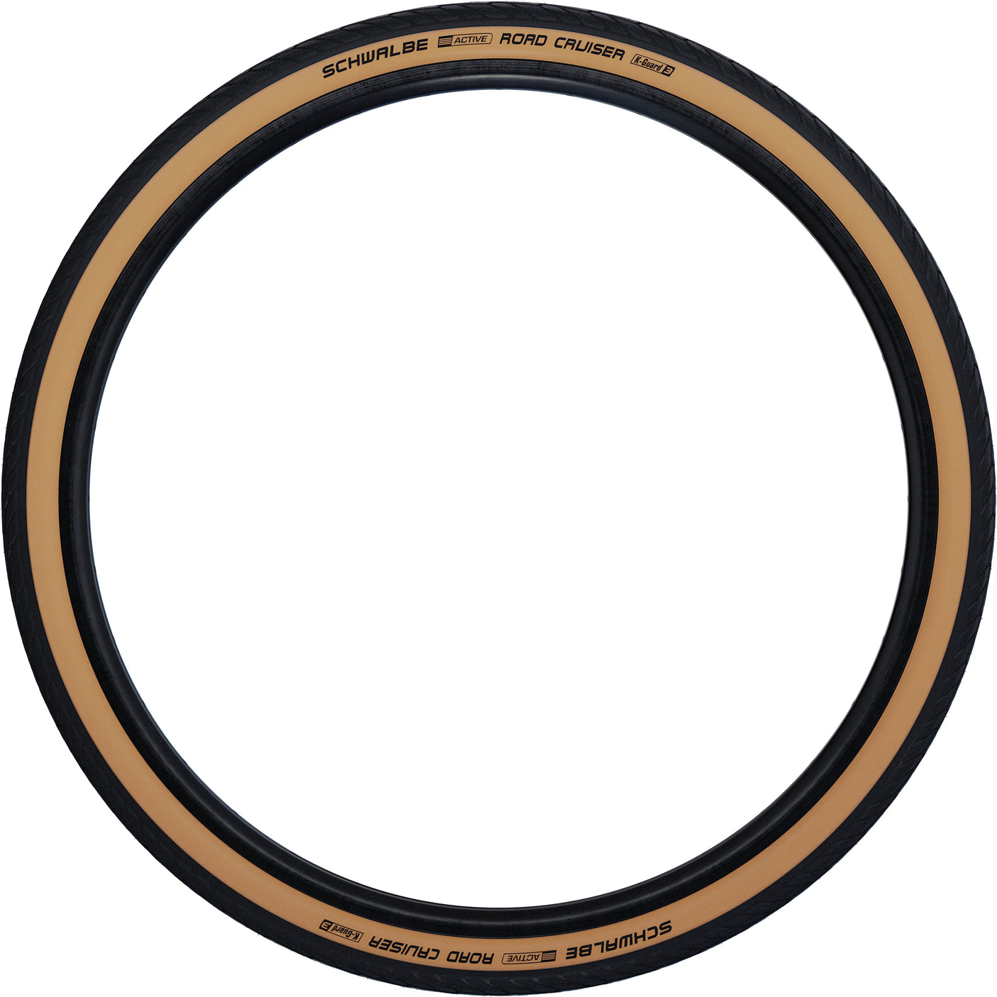 Schwalbe Road Cruiser Active Draadband 27x1 1/4" KvlrGuard Green Compound beige/zwart