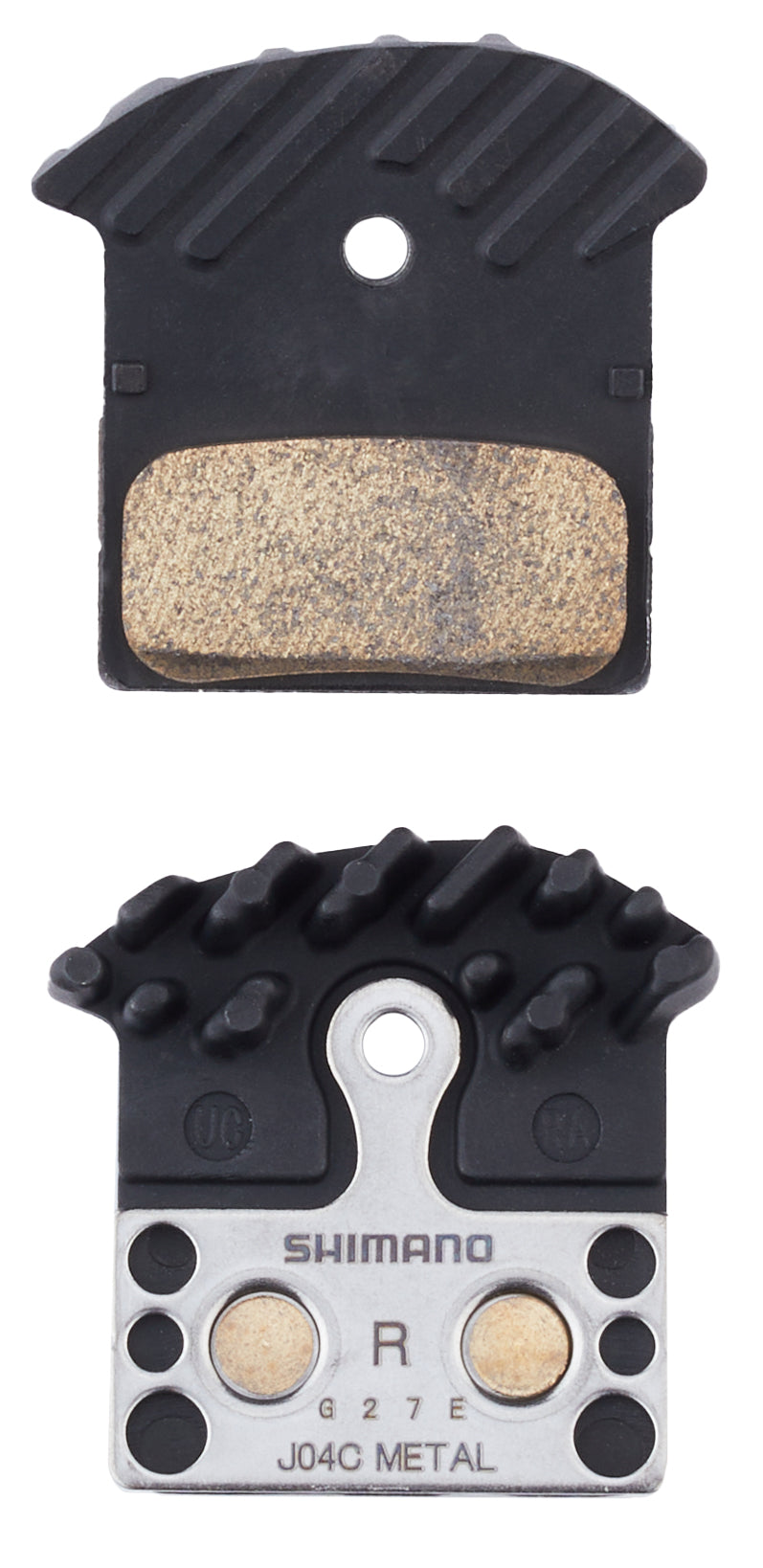 Shimano J04C Metalen schijfremblokken met vinnen voor XTR/XT/SLX/Deore/Ultegra/105