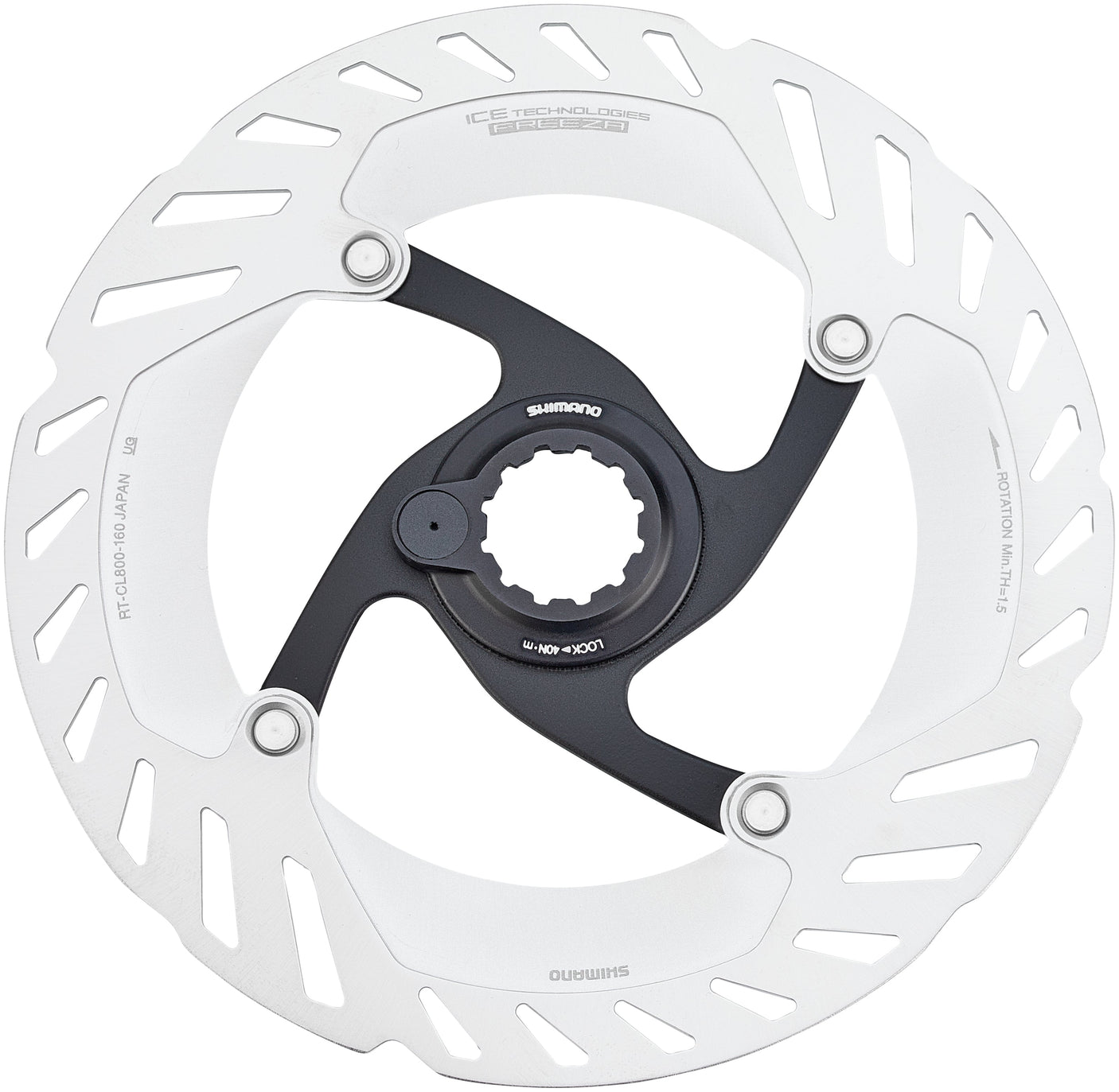 Shimano RT-CL800 remschijf CL met magnetische sluitring 160mm zilver