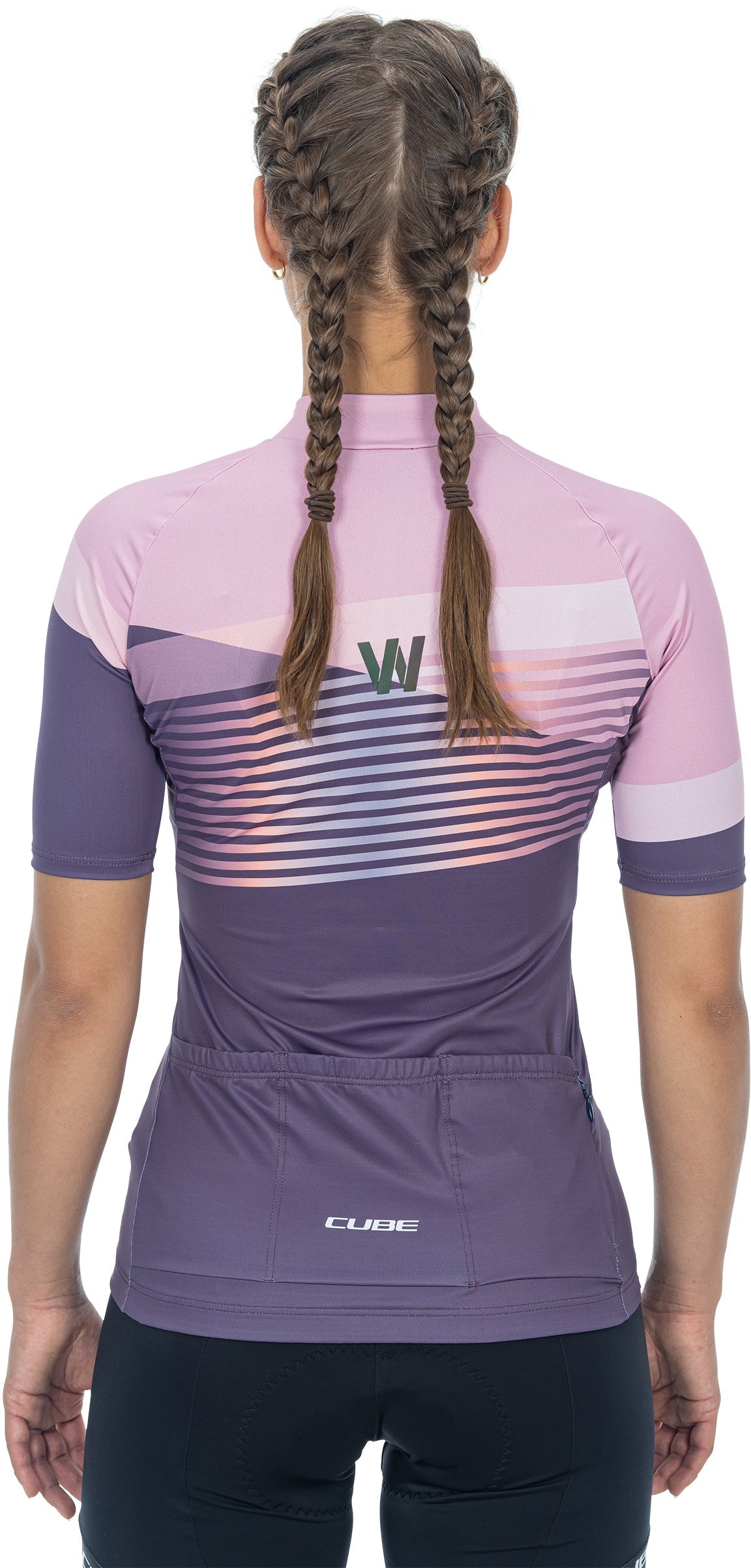 CUBE TEAMLINE WS korte mouwen jersey violet´n´rose