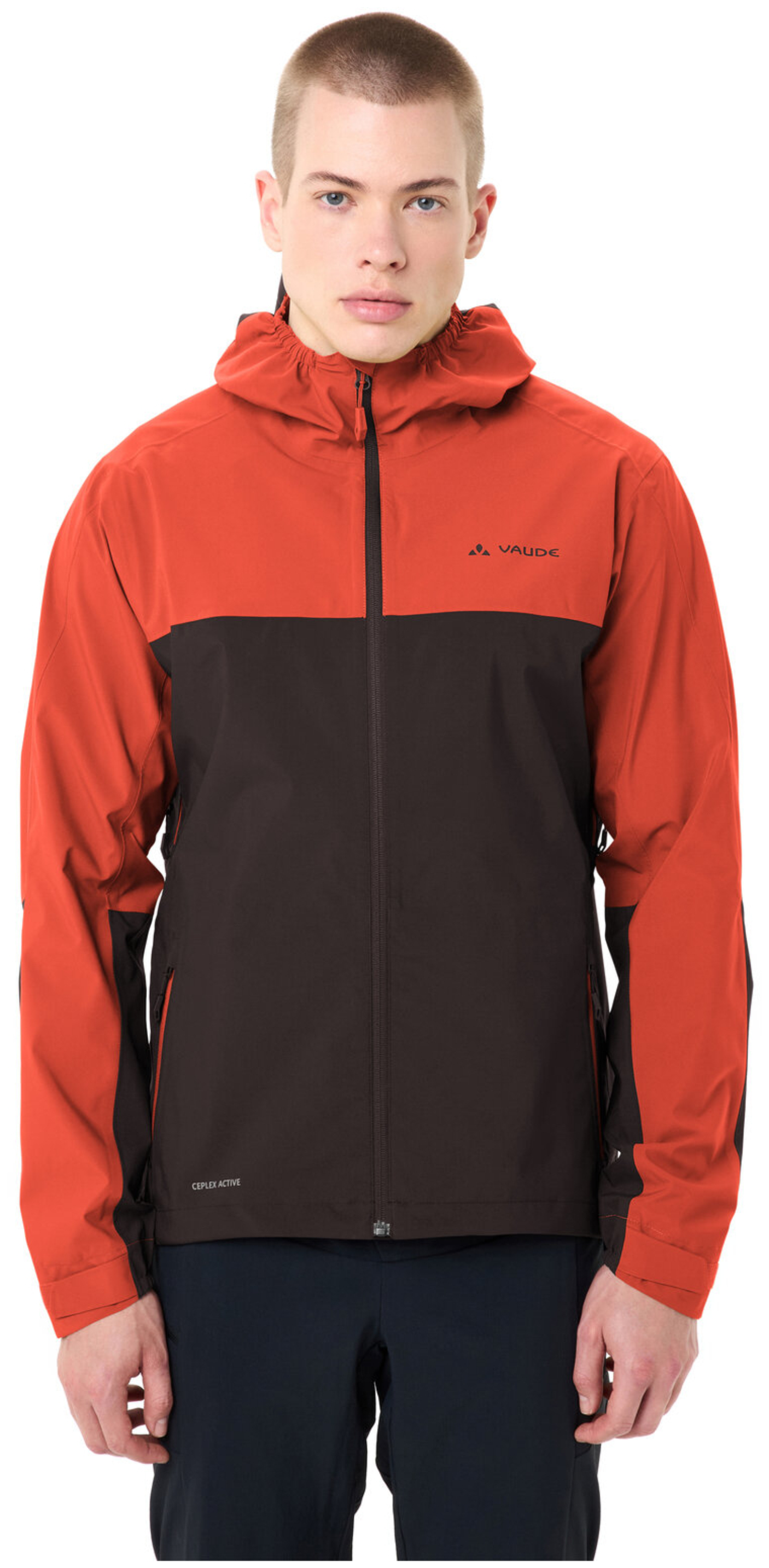 VAUDE Heren Moab Regenjas glowing red/black