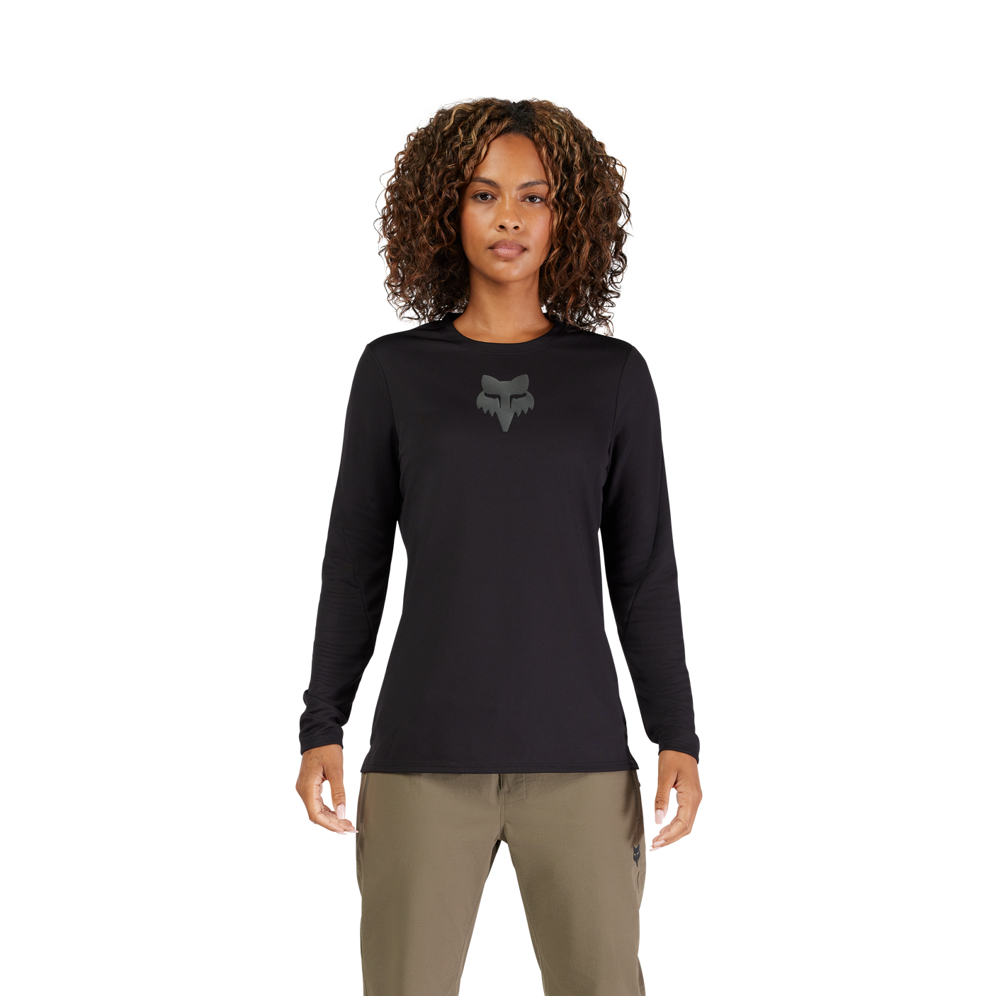 Fox W Ranger LS Jersey Hoofd Zwart