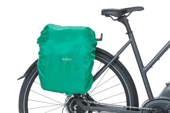 Basil Discovery 365D Dubbele bagagedragerstas M 18l zwart/turquoise