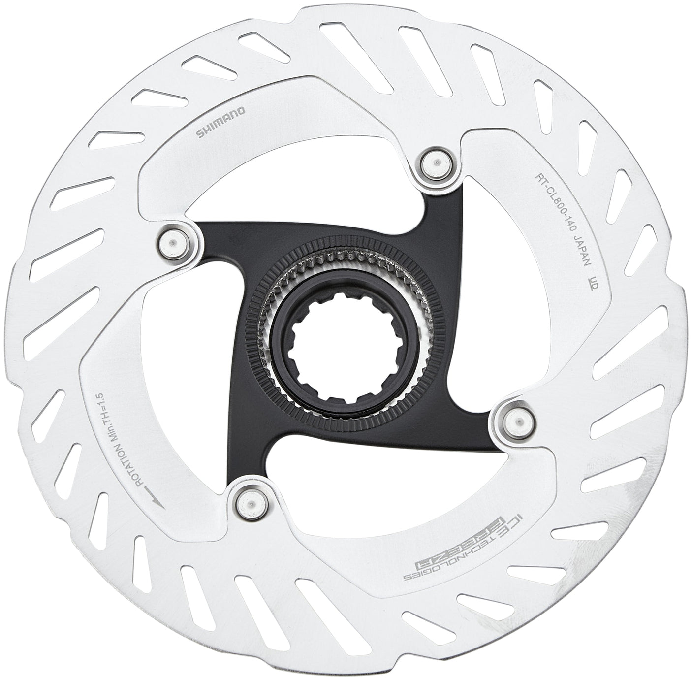 Shimano RT-CL800 remschijf CL met sluitring 140mm zilver