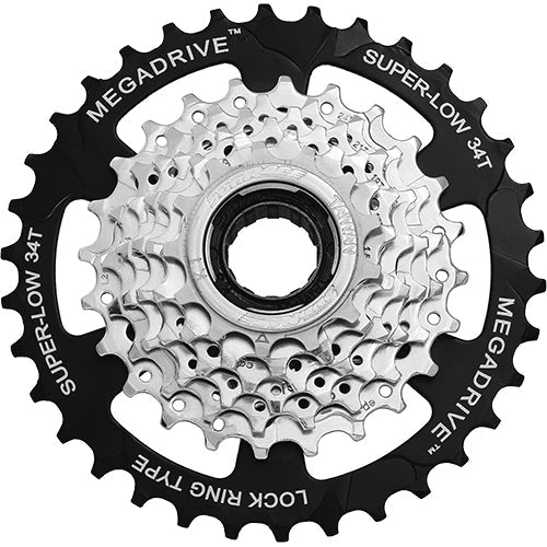 SunRace MFM4S Schroefkrans 7-speed zwart/zilver