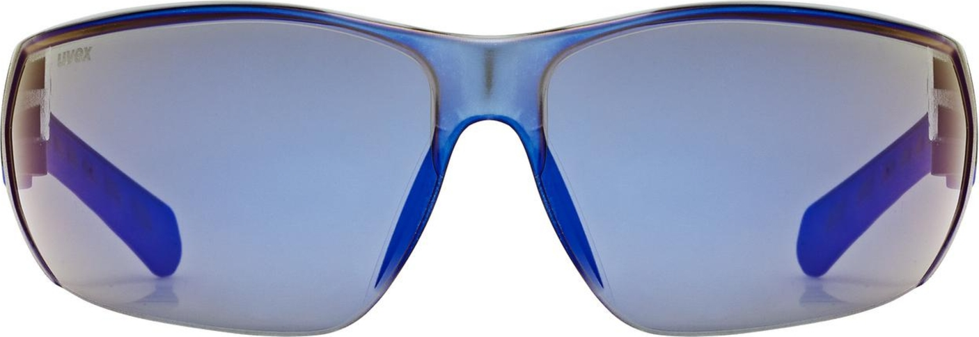 uvex Equate fietsbril Zwart-Blauw Mat / Spiegel Blauw