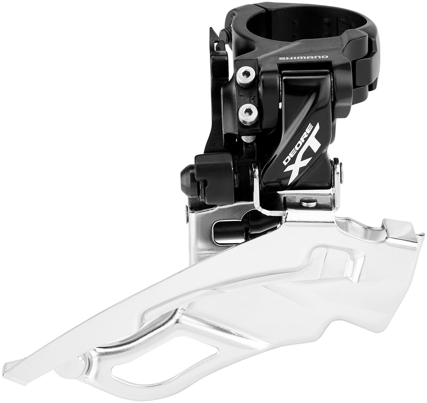Shimano Deore XT Trekking FD-T8000 Voorderailleur Klem hoog 3x10 Down Swing zwart