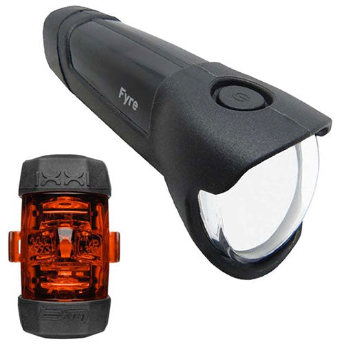 Busch + Müller IXON Fyre + IXXI Verlichtingsset zwart/rood