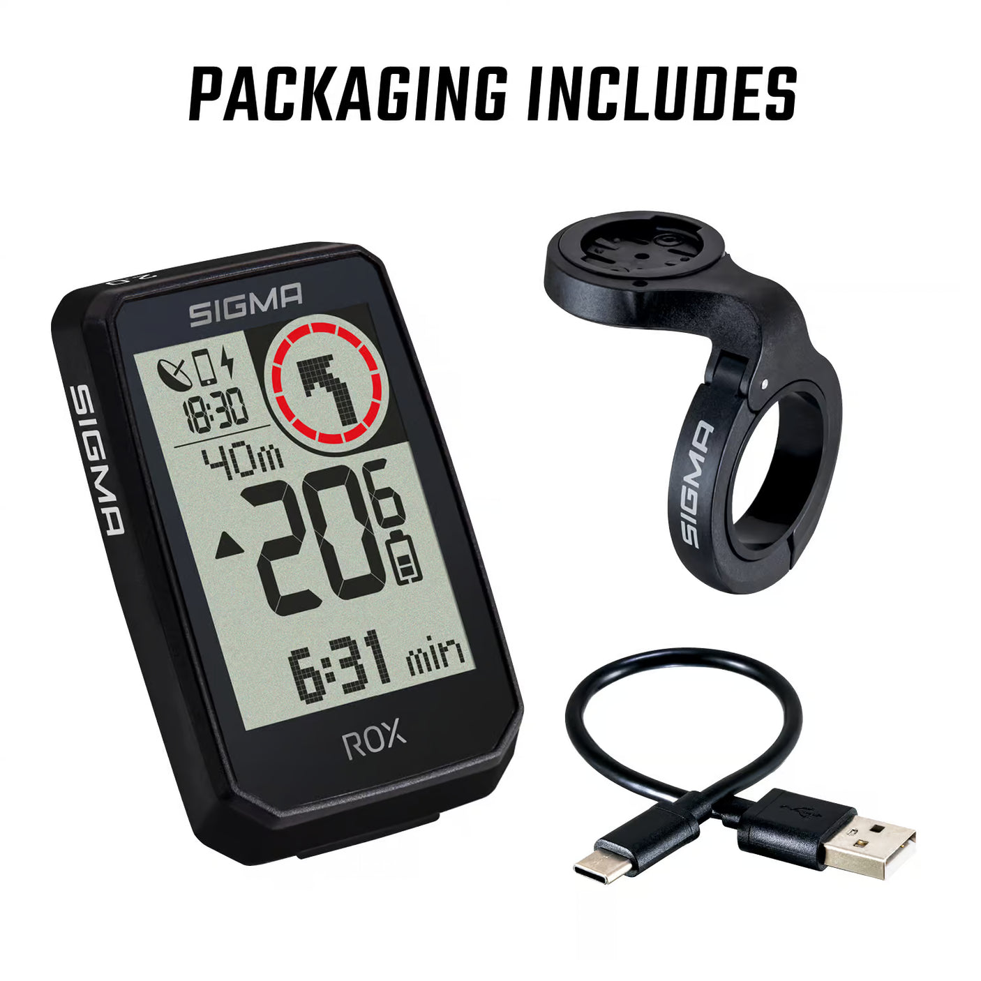 Sigma ROX 2.0 Endurance navigatiecomputer zwart