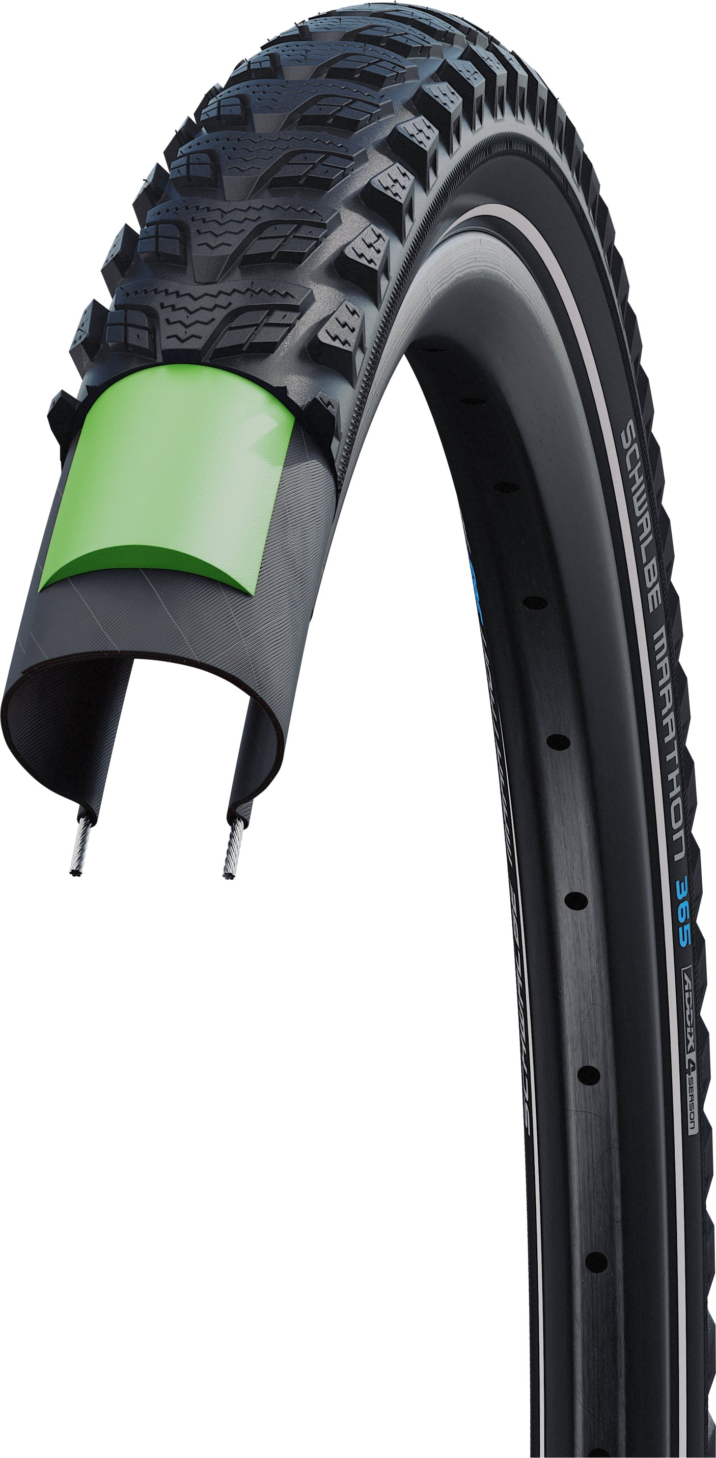 Schwalbe Marathon 365 Performance Draadband 26x2.00" GreenGuard Reflex zwart