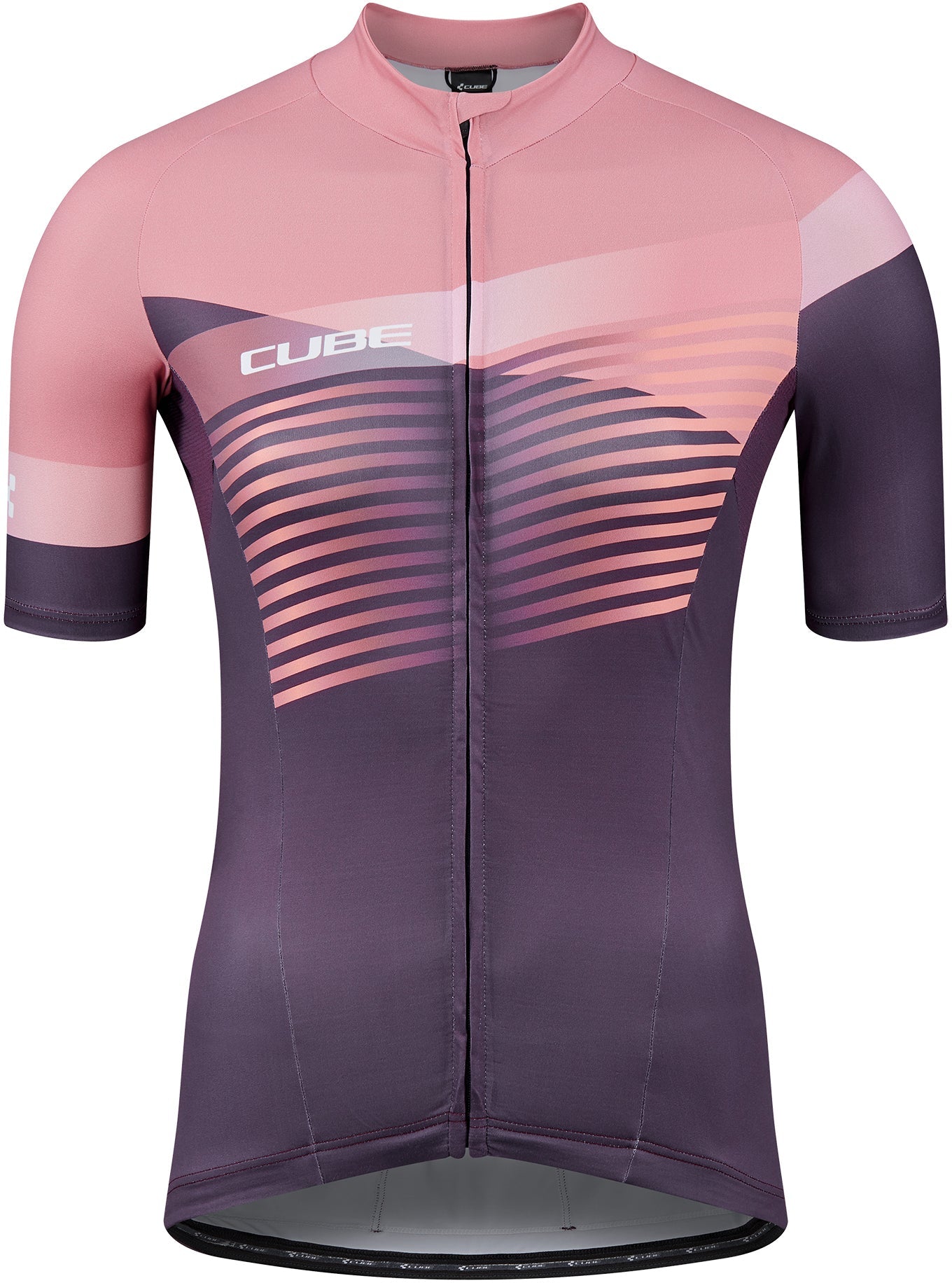 CUBE TEAMLINE WS korte mouwen jersey violet´n´rose
