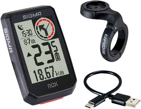 Sigma ROX 2.0 fietscomputer incl. Butler GPS-houder zwart