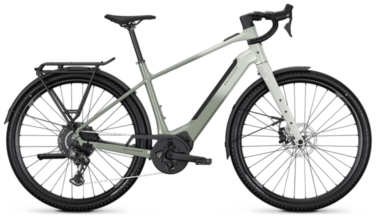 Kalkhoff ENDEAVOUR L TOURING Diamant 400 Aqua Grijs /Fennel Groen glans