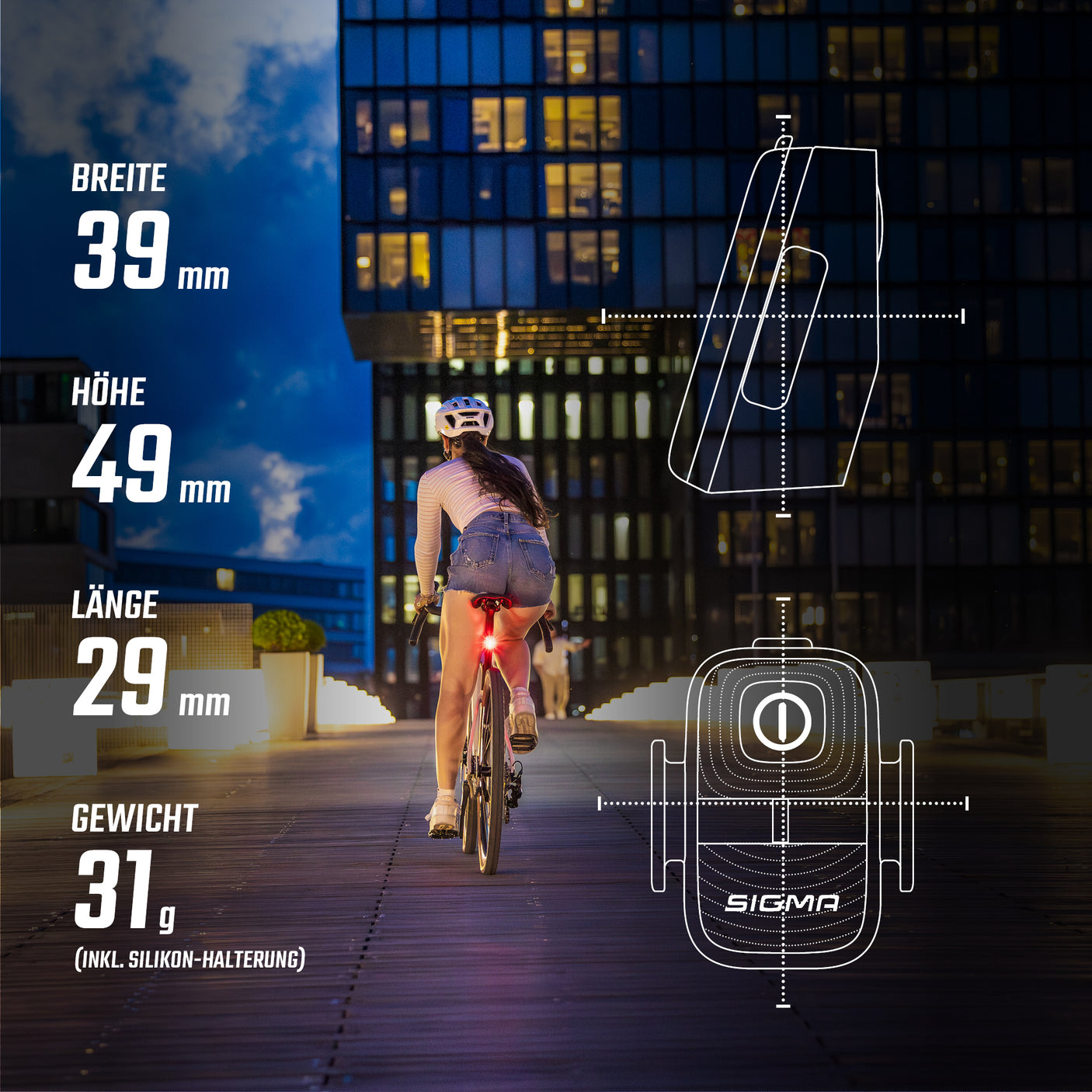 Sigma Hiro 10 achterlicht