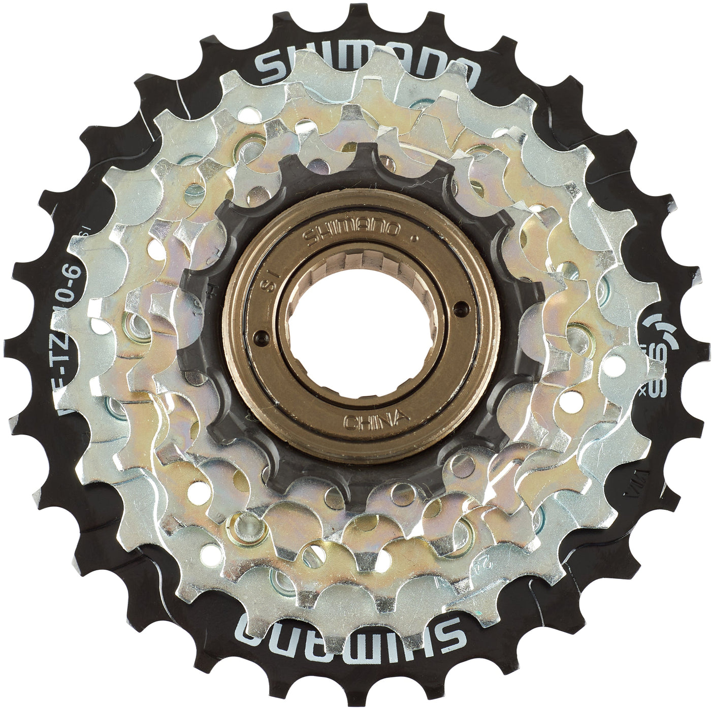 Shimano MF-TZ510 schroefkrans 6-speed bruin/zwart