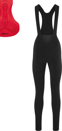 Gonso Sitivo Tight Bib Thermo Fietsbroek Dames zwart / fire – aktuelle Variante