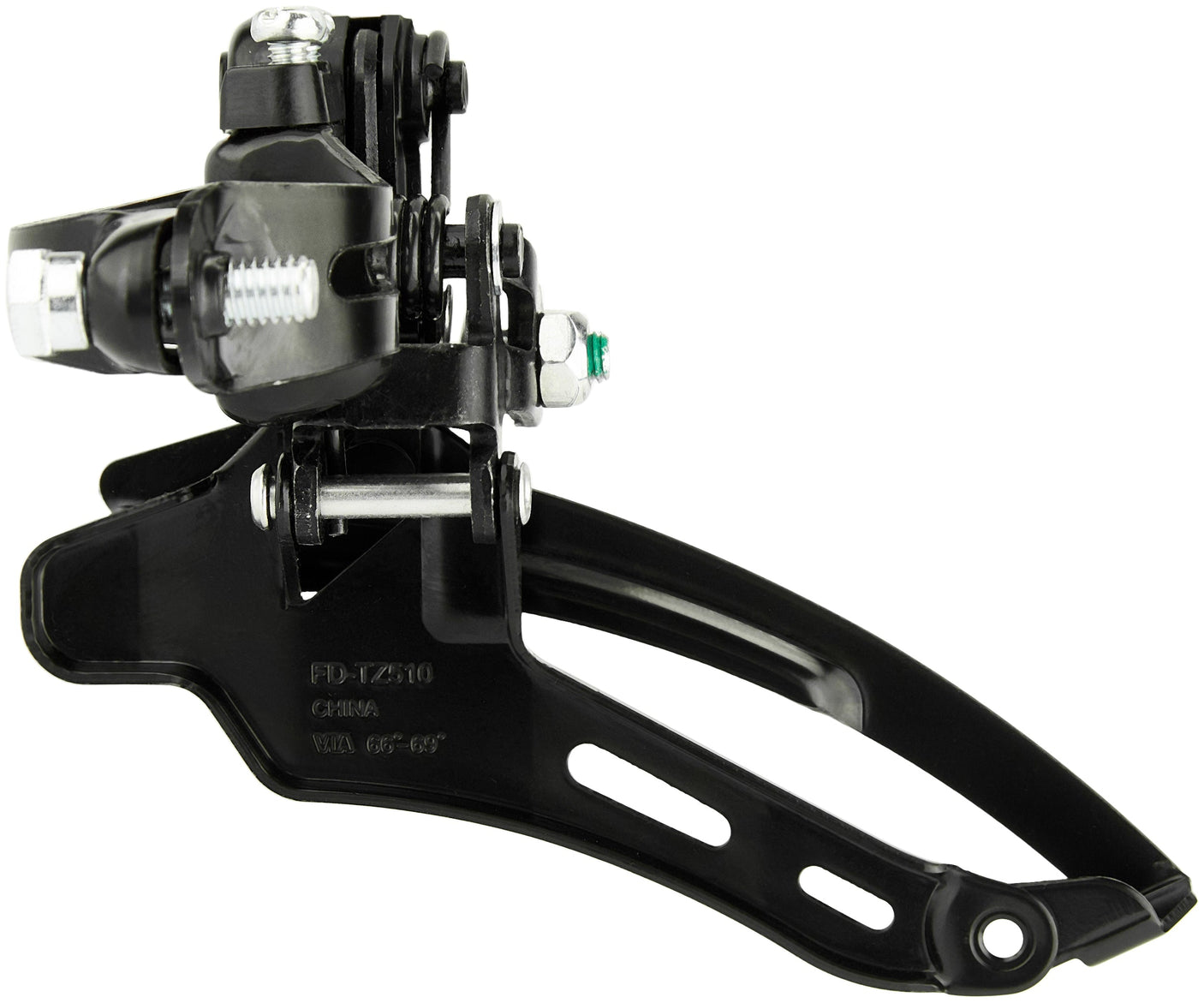 Shimano Tourney TZ FD-TZ510 Voorderailleur 3x6/7-speed Down Swing Klem diep zwart