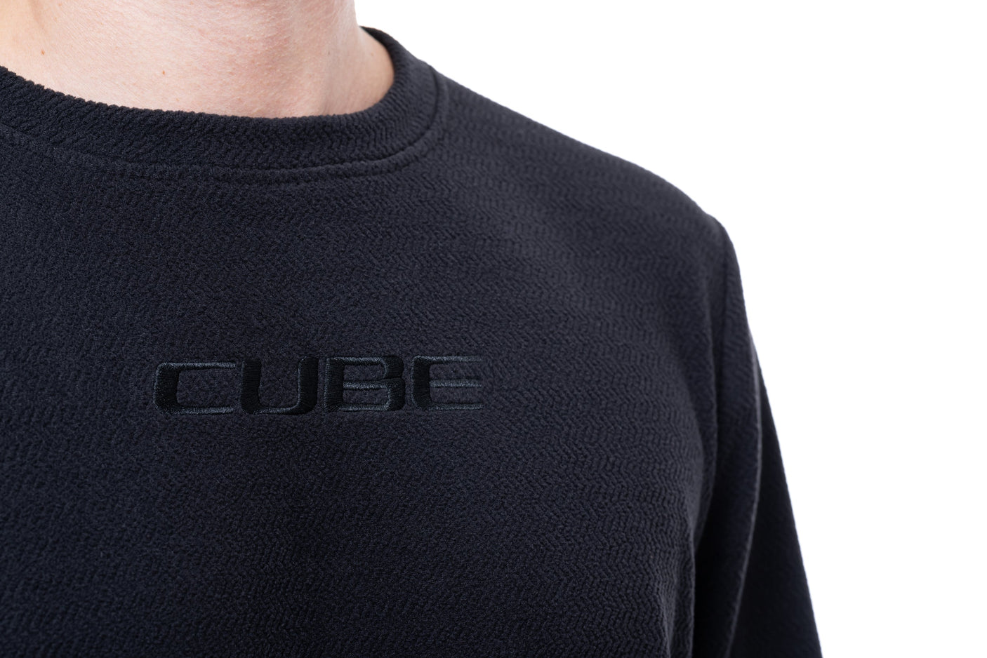 CUBE ATX Fleece shirt lange mouw zwart