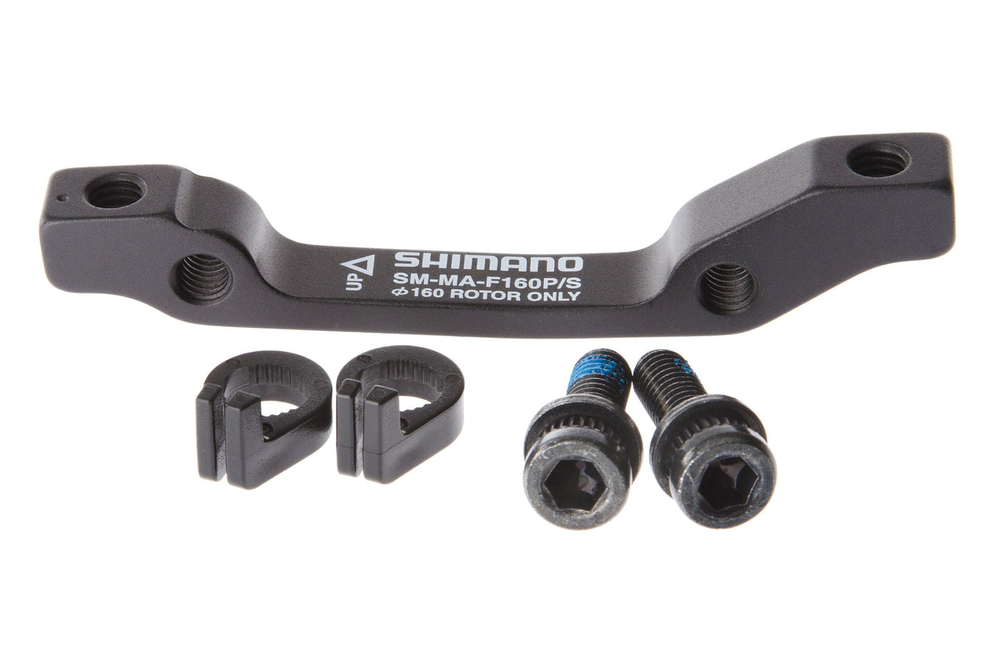 Shimano PM/IS schijfremadapter voorwiel 160mm zwart