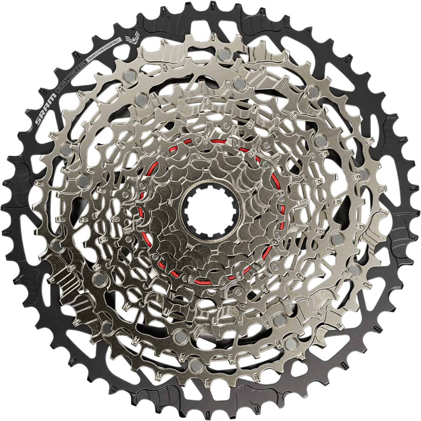 SRAM XS-1270 Transmission Cassette 12-speed zilver zilver/zwart