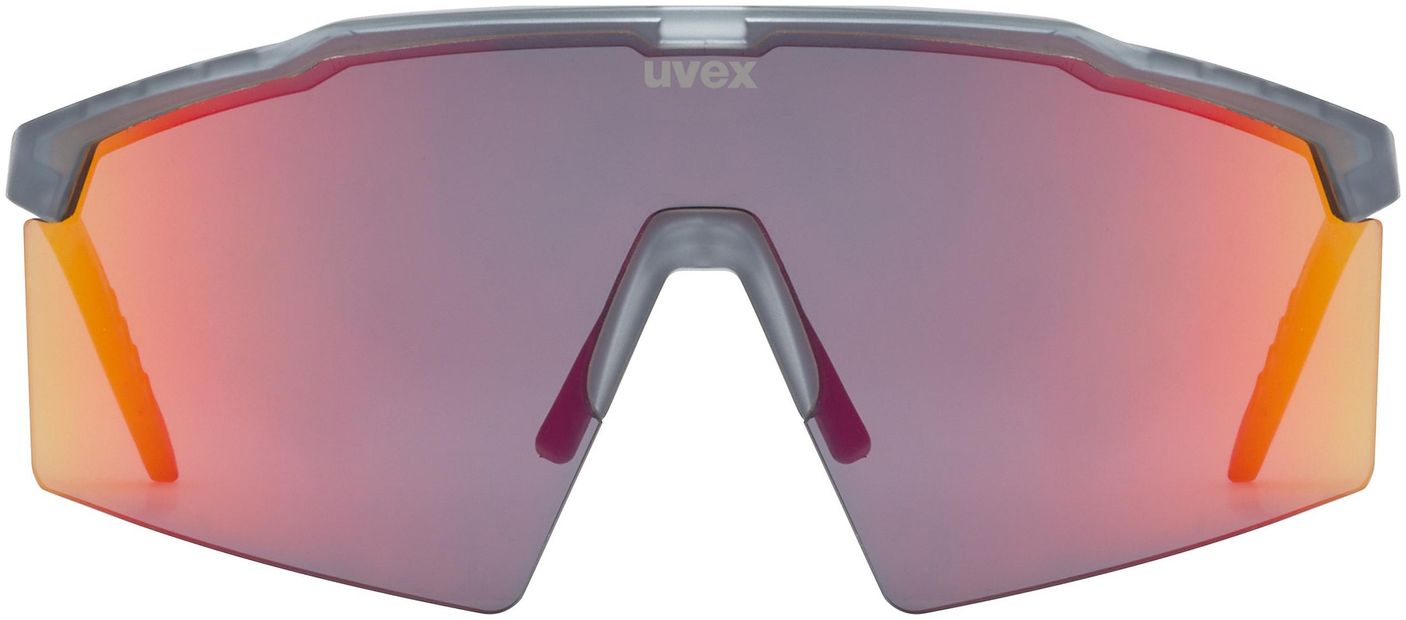 uvex Flowline fietsbril Smoke Mat / Mirror Red