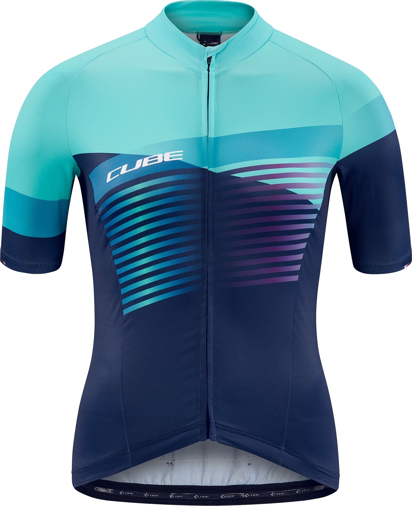 CUBE TEAMLINE WS korte mouwen jersey blue´n´mint