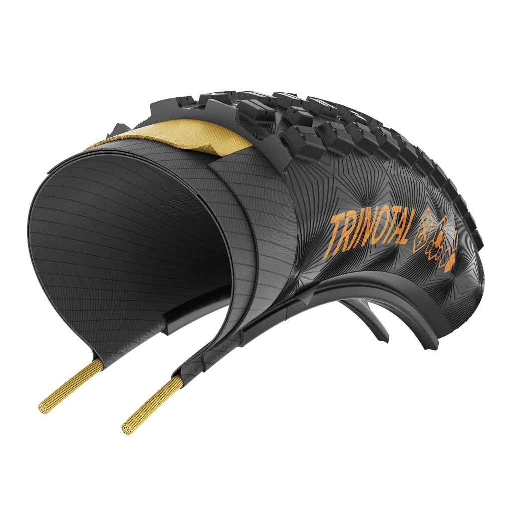 Continental Trinotal Trail Grip Vouwband 28" Vouwband zwart / transparante huid
