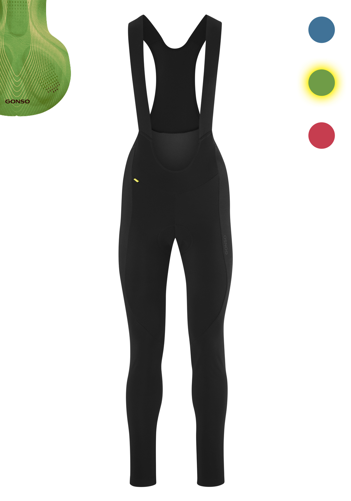 Gonso Sitivo Tight BIB W zwart / felgroen