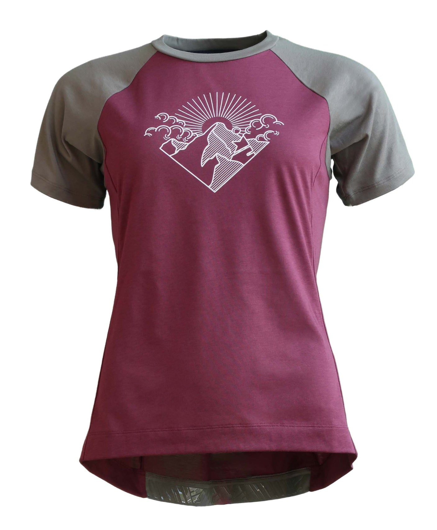 Zimtstern PureFlowz Shirt SS Dames Windsor Wine/Dusty Olive