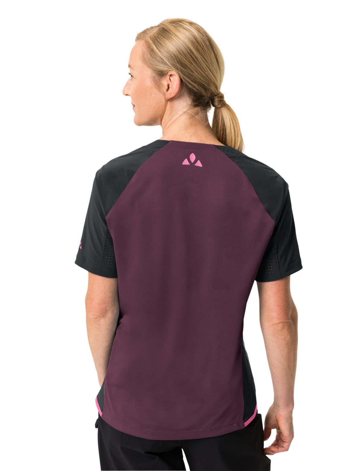 VAUDE Moab Pro Korte Mouwen Shirt Dames paars/zwart