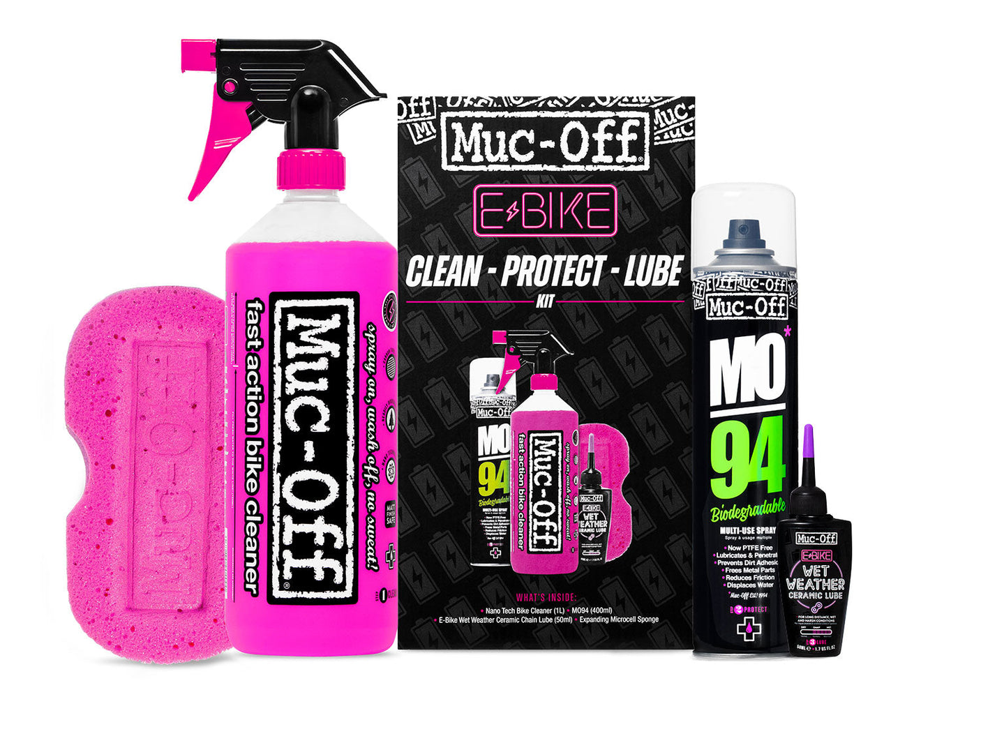 Muc-Off E-Bike Clean/Protect/Lube Reinigingsset