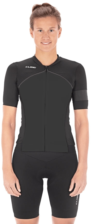 CUBE BLACKLINE WS korte mouw jersey black