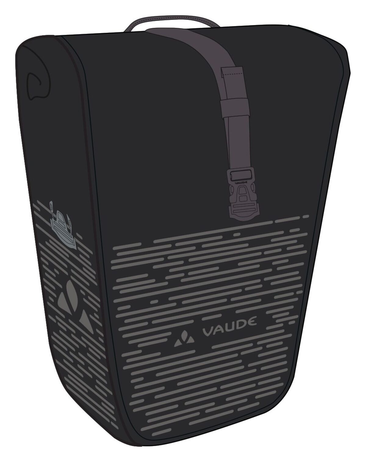 VAUDE Aqua Back Luminum II achtertas zwart