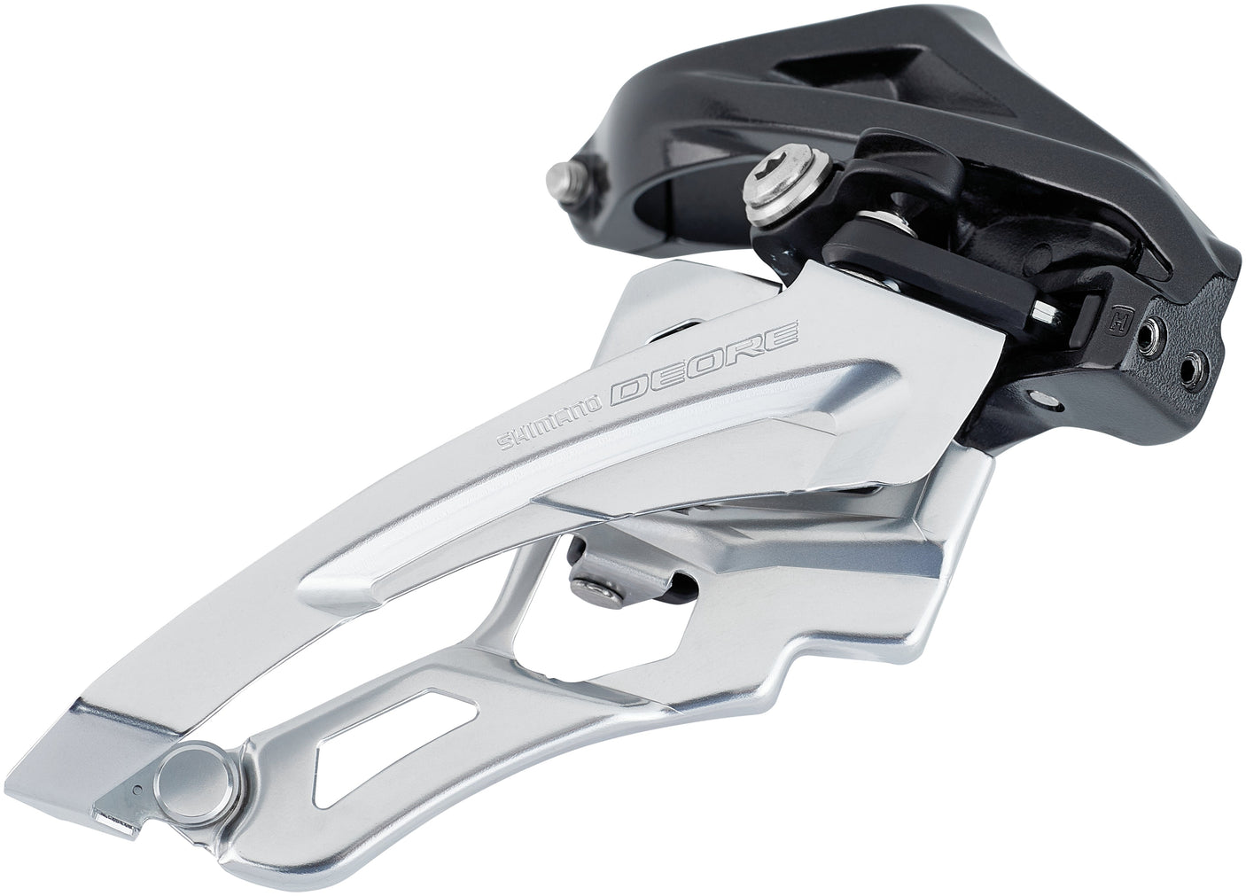 Shimano Deore MTB FD-M6000 Voorderailleur 3x10-speed Side Swing Klem Hoog zwart/zilver