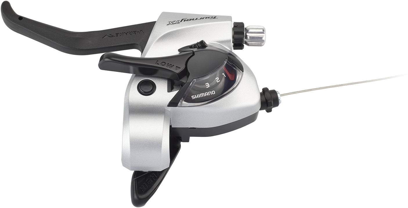 Shimano Tourney TX ST-TX800 schakelpook/remhendel voor V-brake links 3-speed zilver
