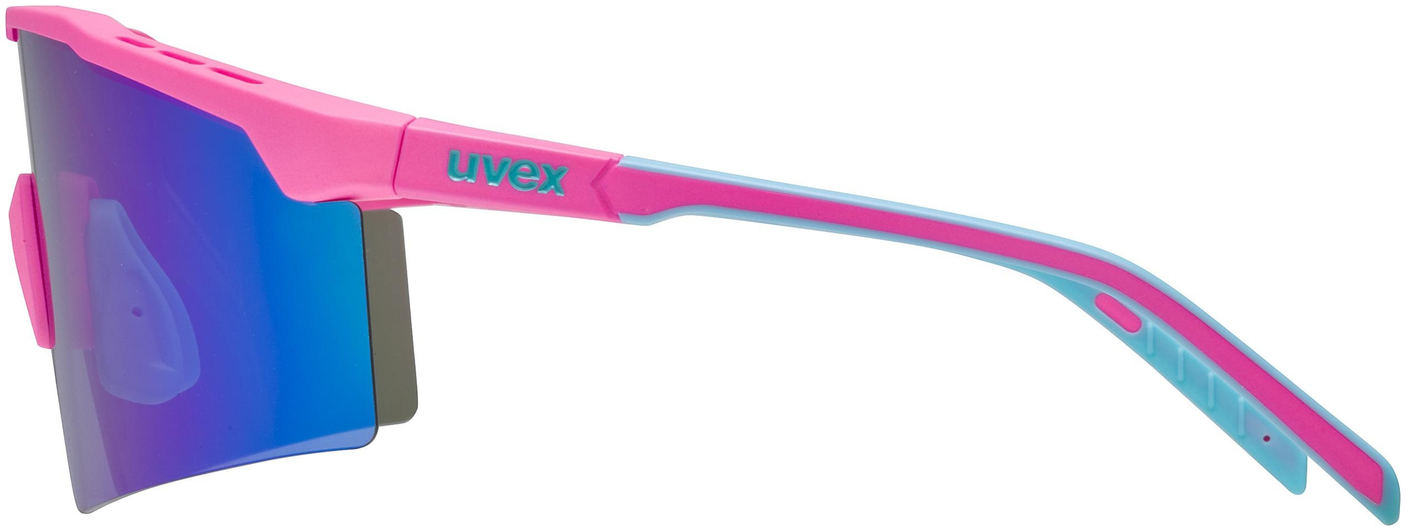 uvex Flowline fietsbril Roze Mat / Mirror Blue