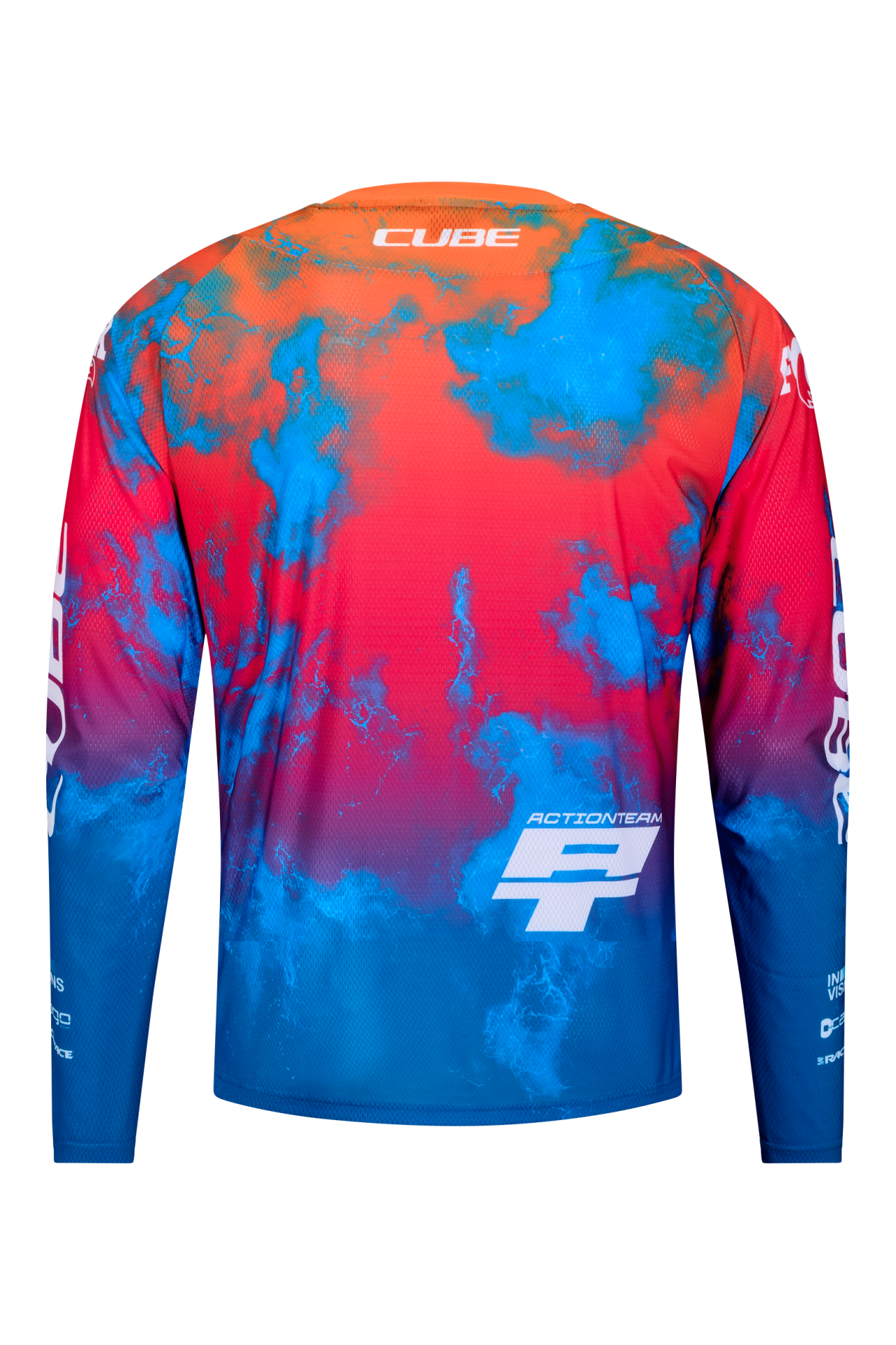 Cube MTB Trikot X Actionteam lange mouw blue´n´pink´n´orange
