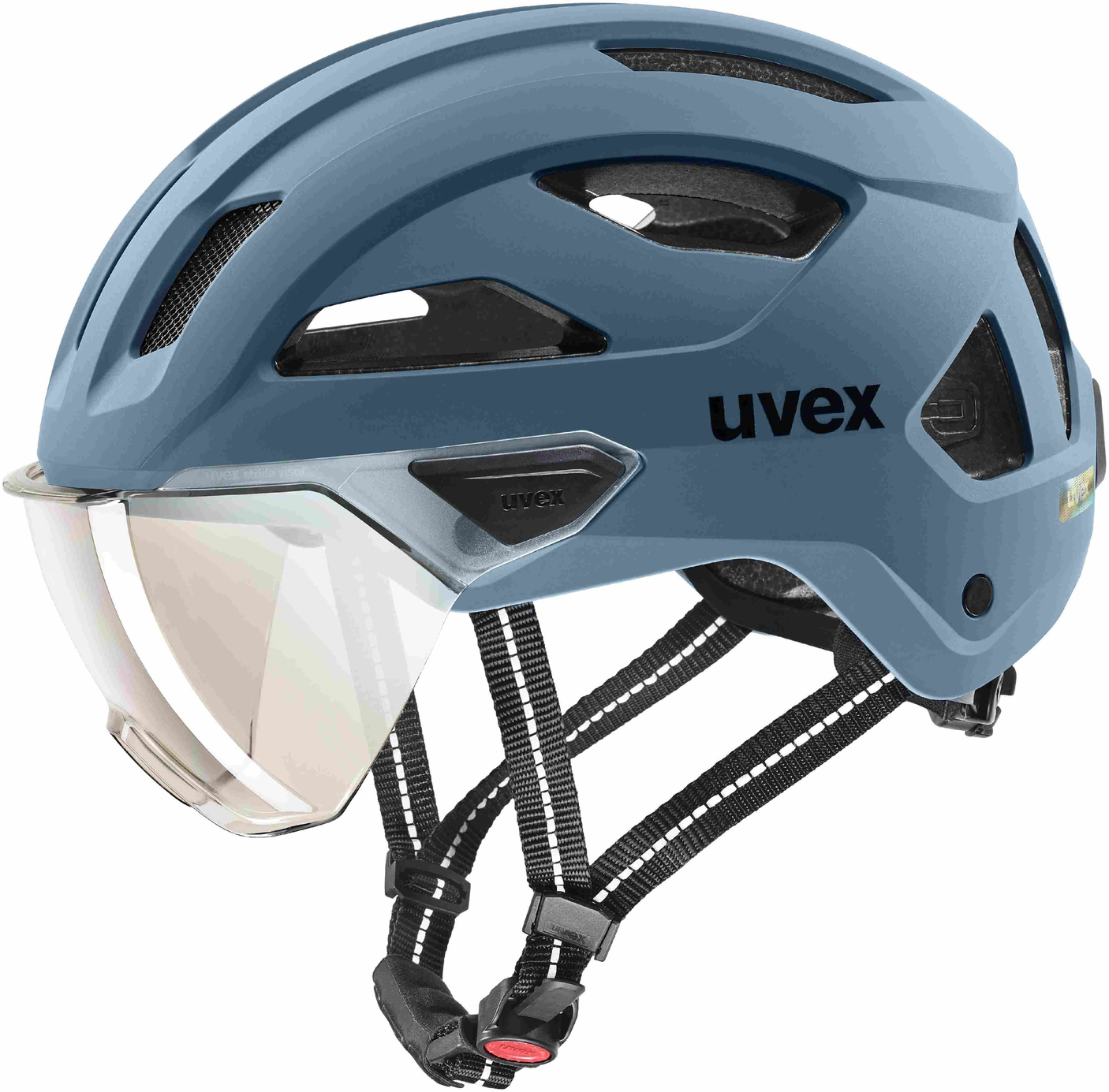 uvex Stride Vizier City-helm Steenblauw Mat