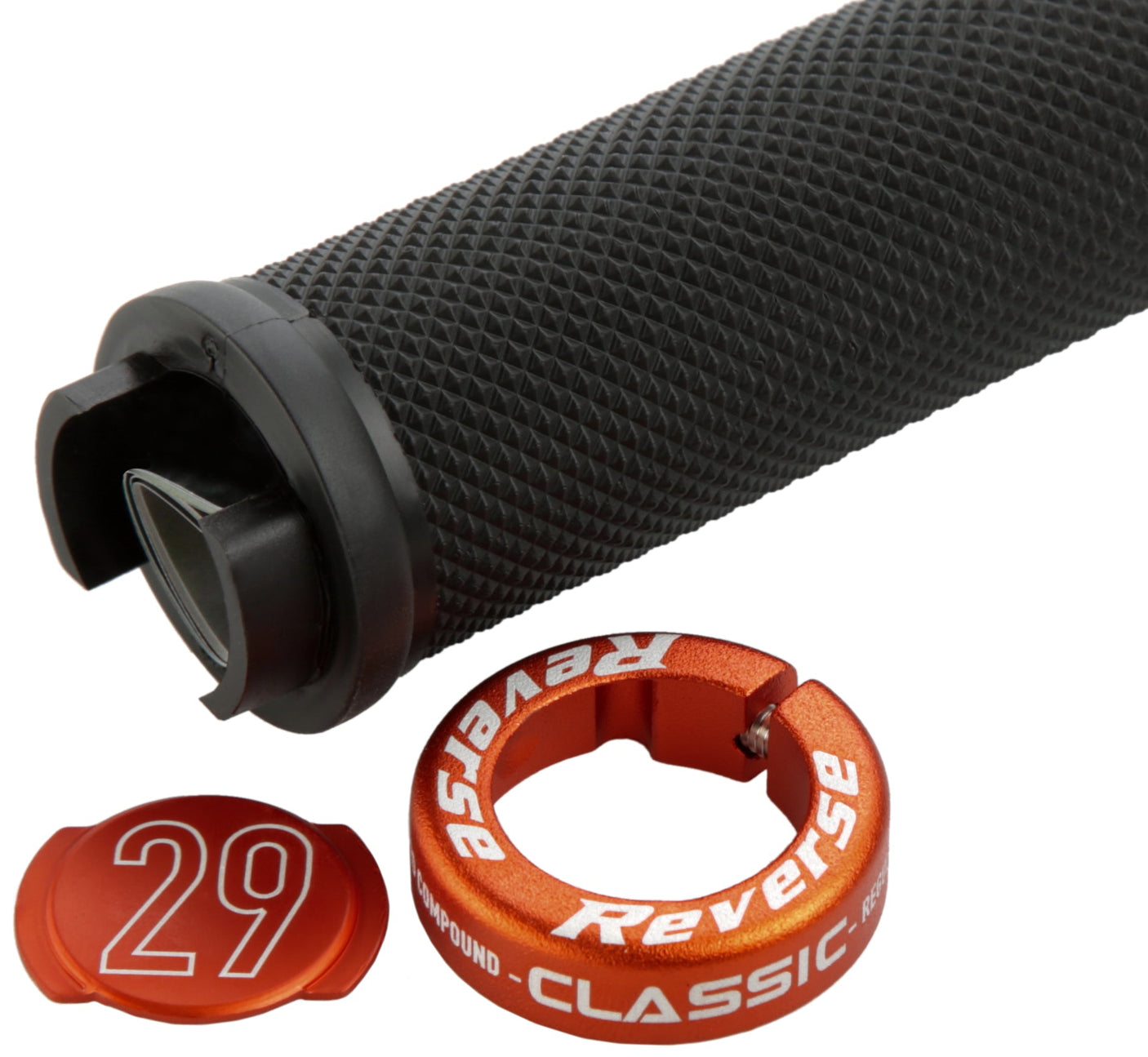 Reverse Lock-On handvatten zwart/oranje