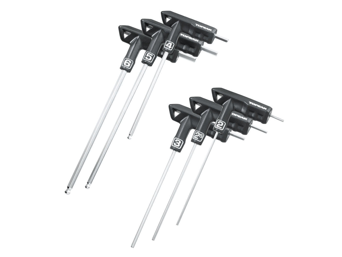 Topeak DuoHex Inbussleutelset met T-handgreep 2/2,5/3/4/5/6mm