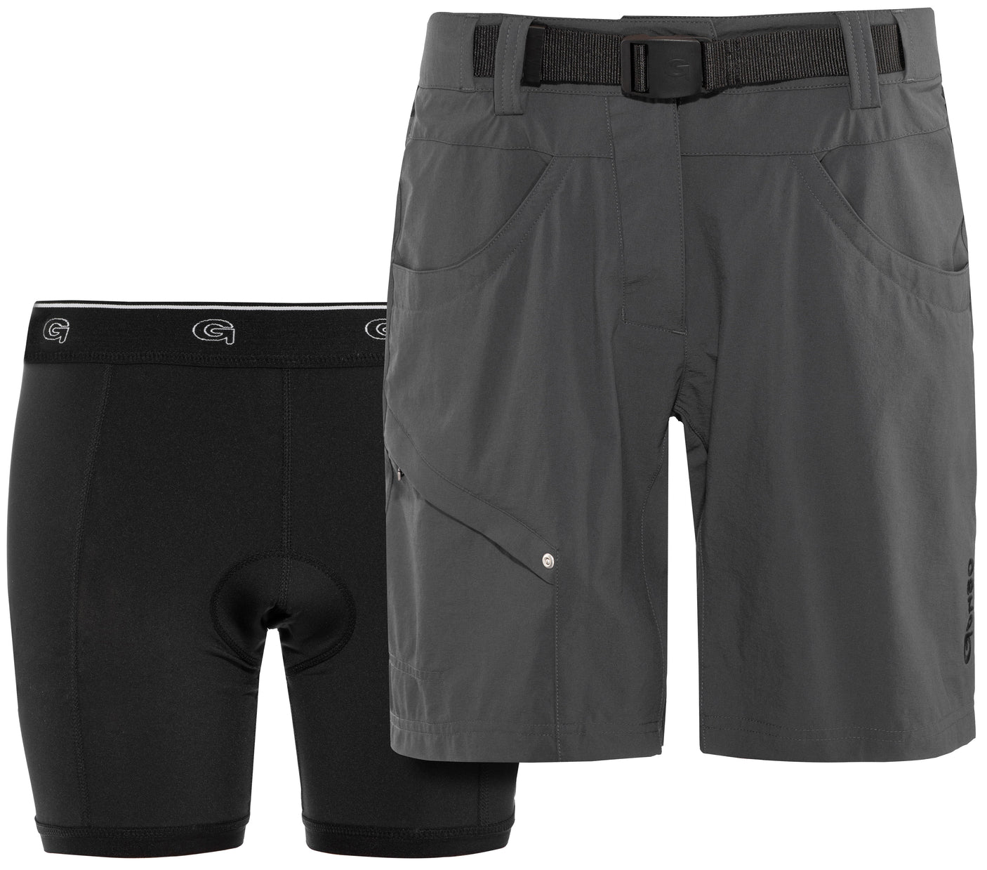 Gonso Mira fietsbroek graphite