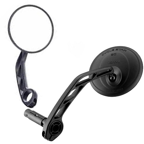 Busch + Müller Cycle-Star 80/6 achterspiegel voor e-bikes, lange steel