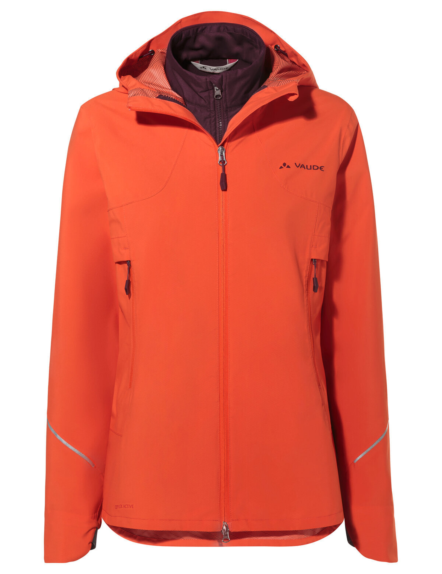 VAUDE Dames Yaras 3in1 Jas oranje