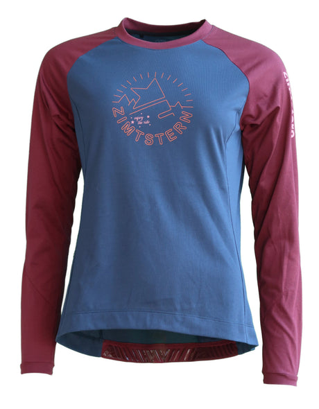 Zimtstern PureFlowz Shirt LS Dames French Navy/Windsor Wine