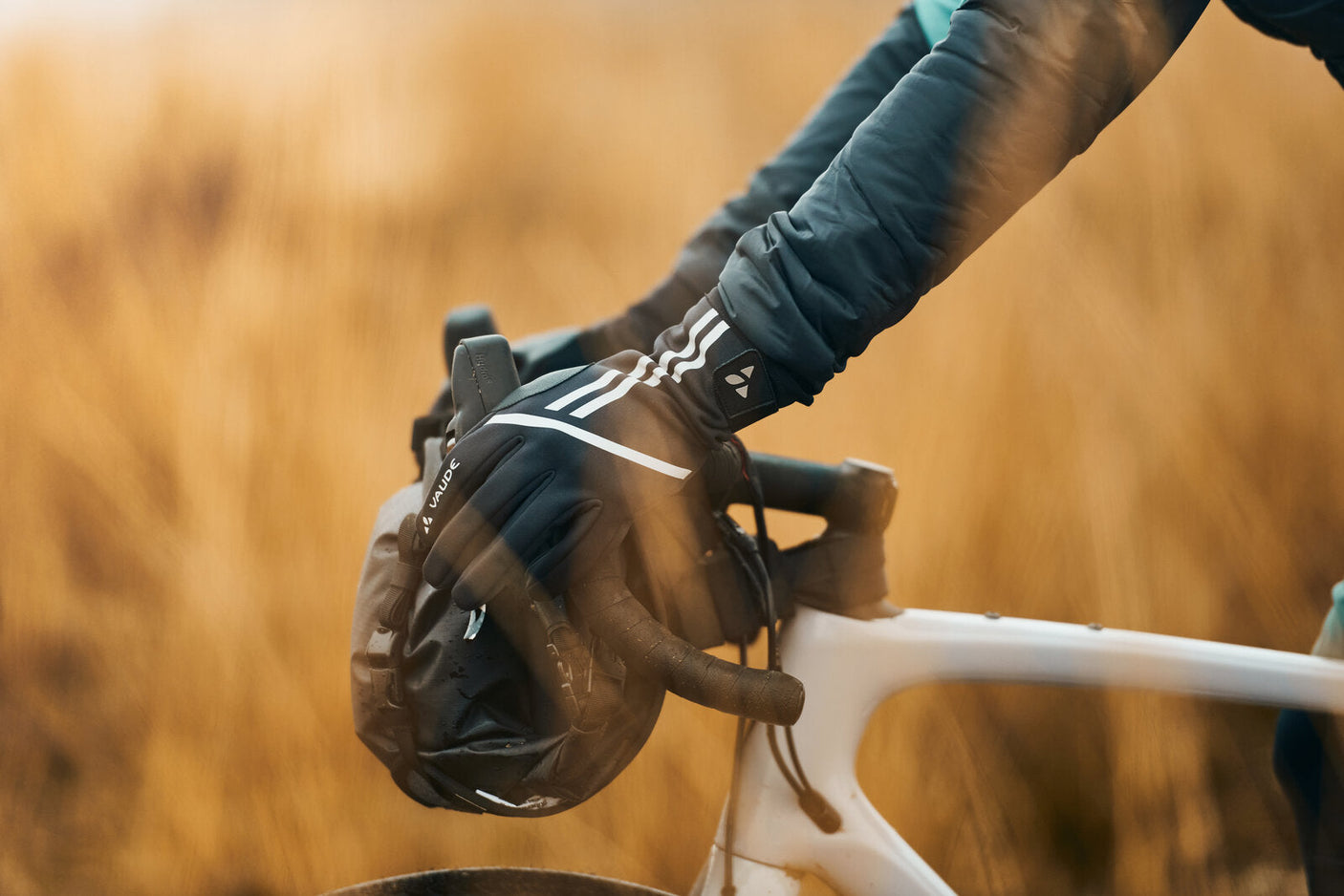 VAUDE Posta Warm Handschoenen neon oranje