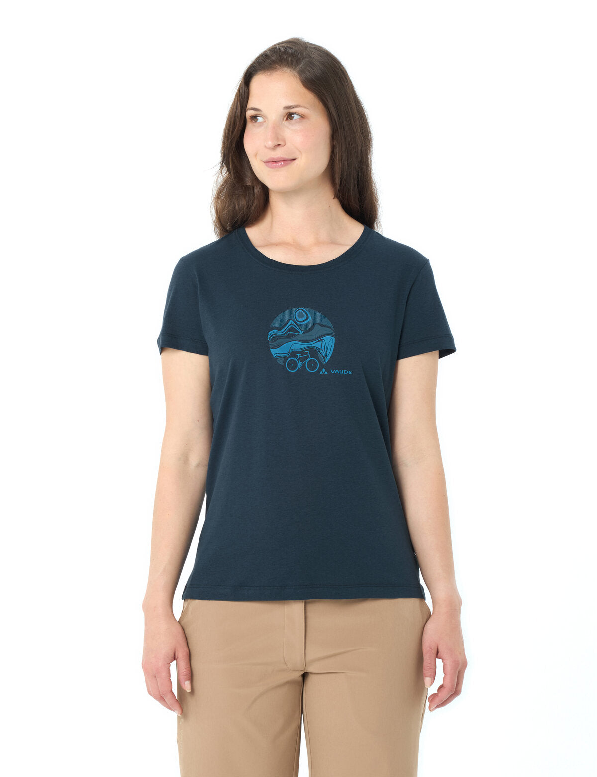 VAUDE Dames Fietser T-shirt V dark sea/dark sea