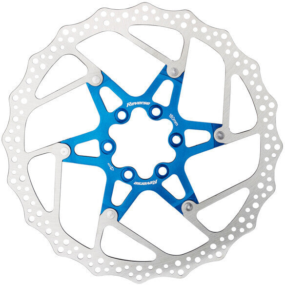 Reverse remschijf 6-gaats aluminium/staal blauw