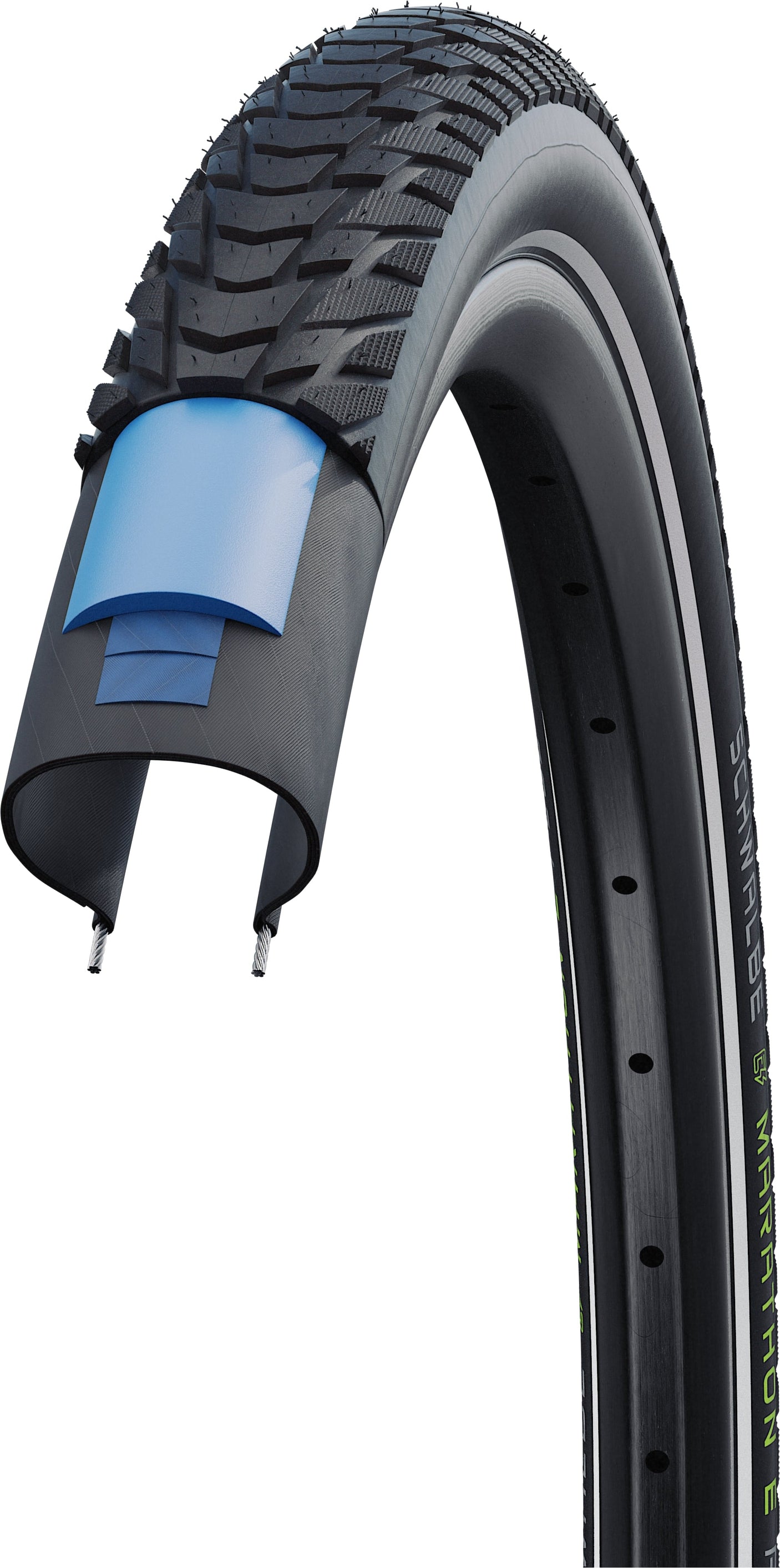 Schwalbe Marathon E-Plus Perform Draadband 28x2.15" Smart DualGuard E-50 Addix E Reflex zwart