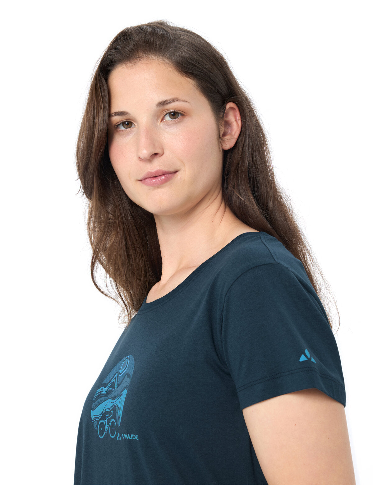 VAUDE Dames Fietser T-shirt V dark sea/dark sea